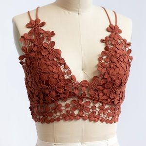 Free People: Miss Dazie Bralette in Terracotta